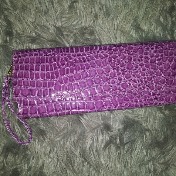 Snake skin style clutch wristlet bag, handbag - Picture 2 of 9
